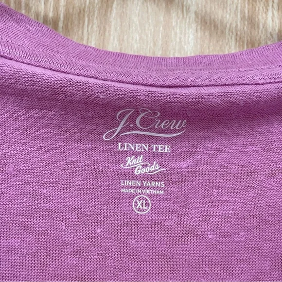 J. Crew pink linen top size xl NEW - Picture 2 of 4